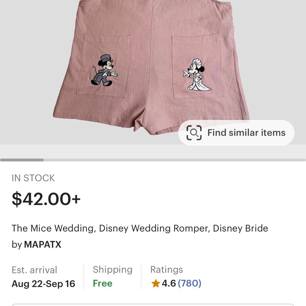 Pink Disney Wedding Romper